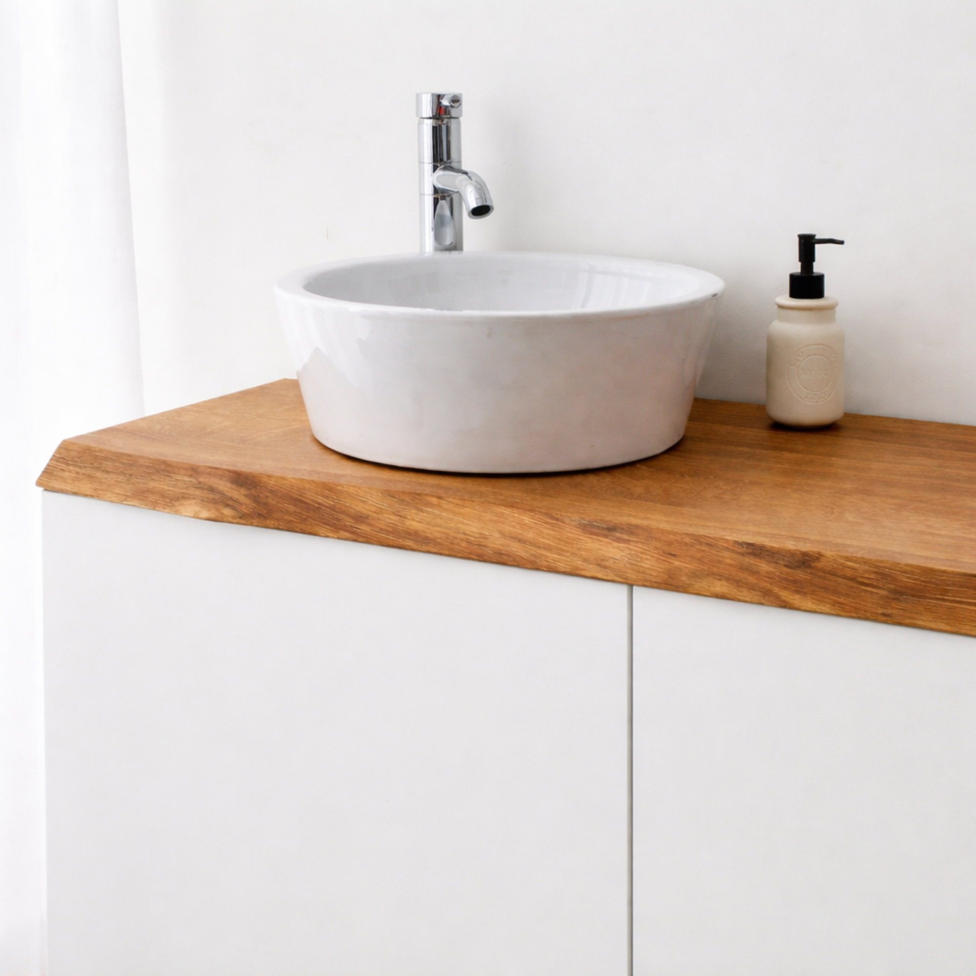 Waschtischplatte Holz für Waschbecken - nach Maß