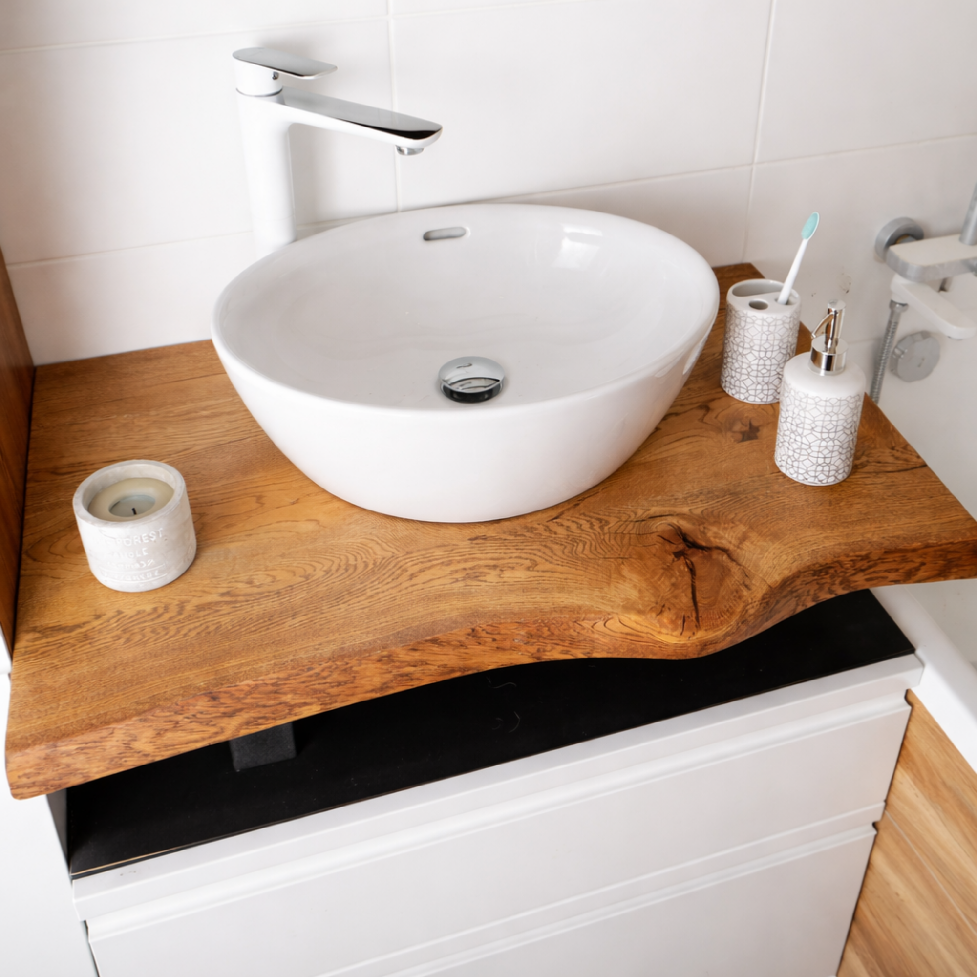 Waschtischplatte Holz für Waschbecken - nach Maß