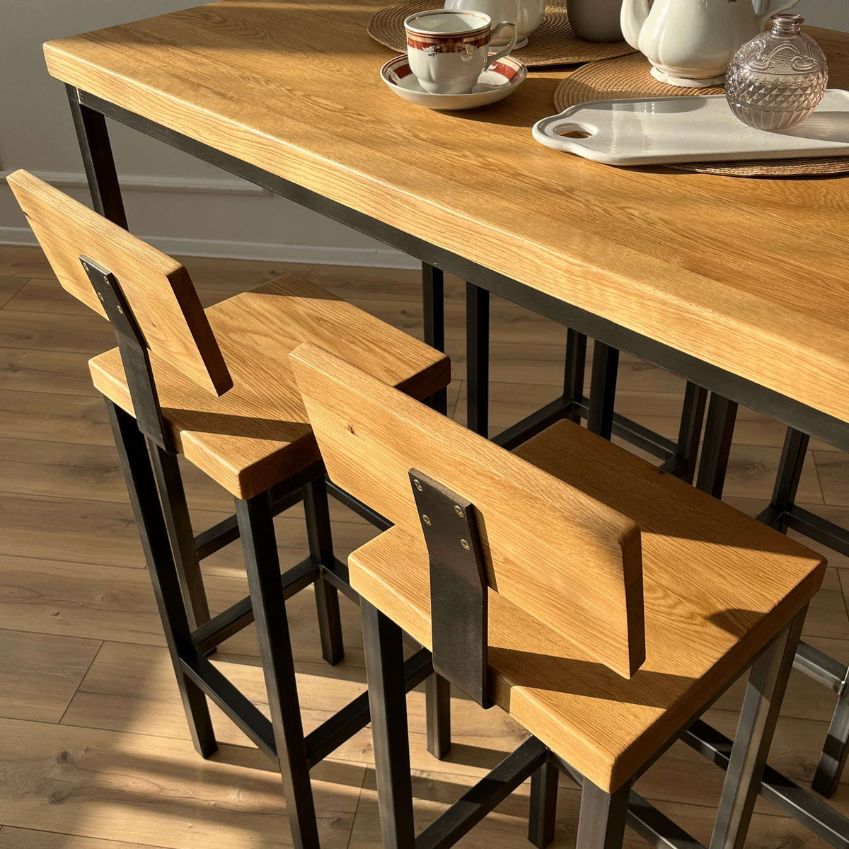 Bar-Set Stehtisch 120cm und 4 Stühle