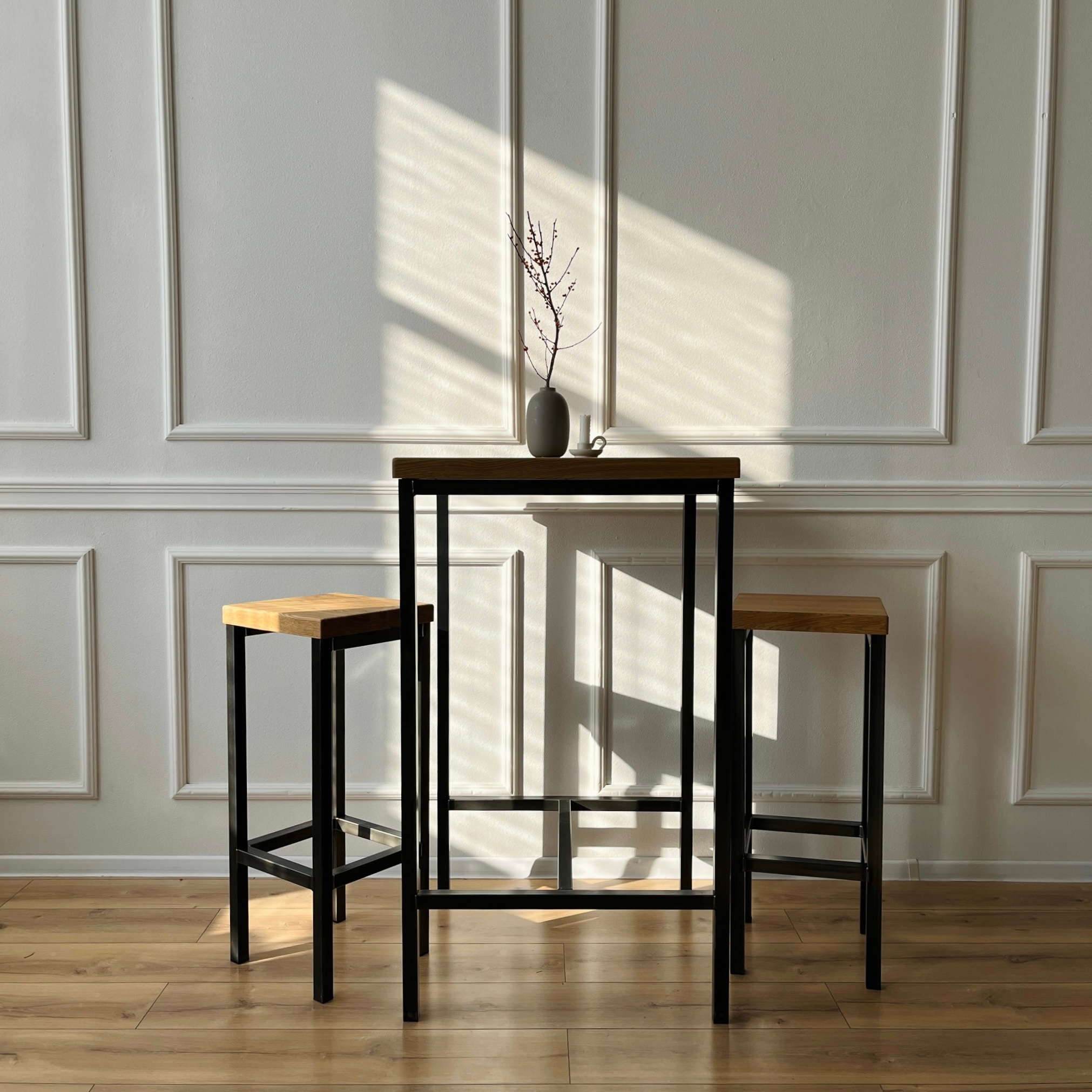 Bar-Set Stehtisch 66cm und 2 Stühle