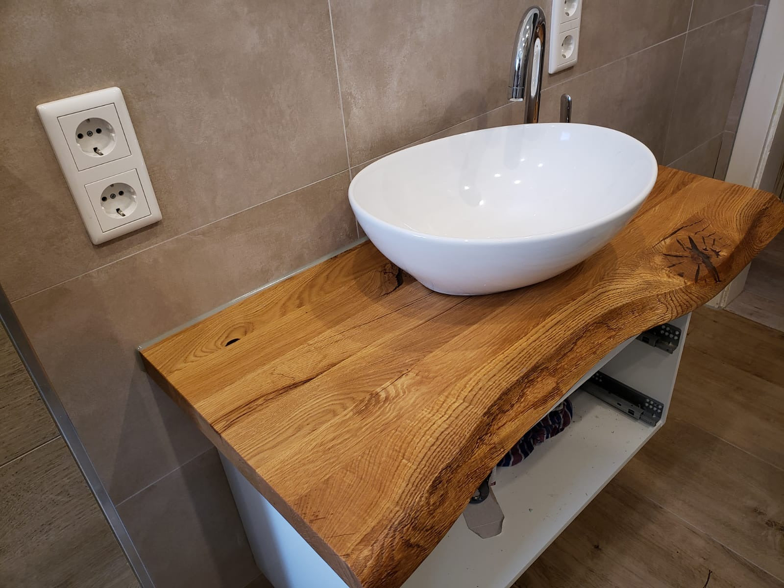 Waschtischplatte Holz für Waschbecken - 3-Tage-Lieferung