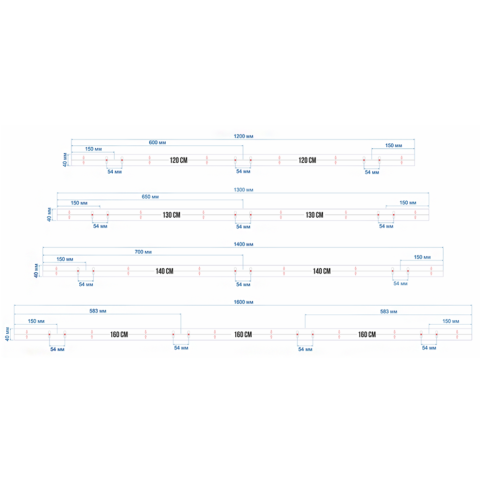 Wandregal Ruby Dunkel