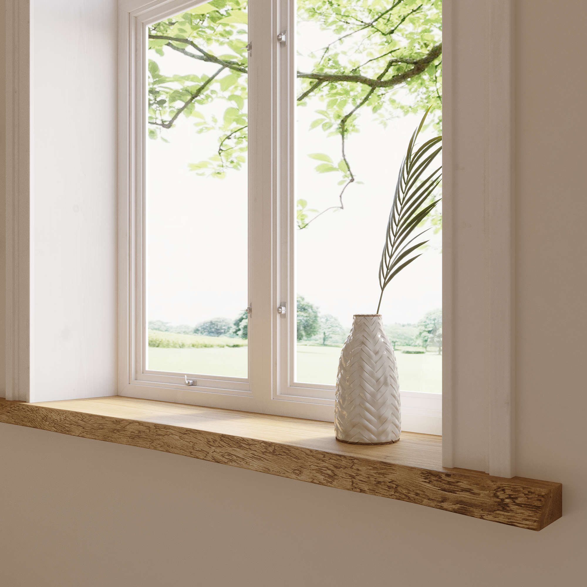 Fensterbank Holz aus Massivholz Eiche 40mm Dicke