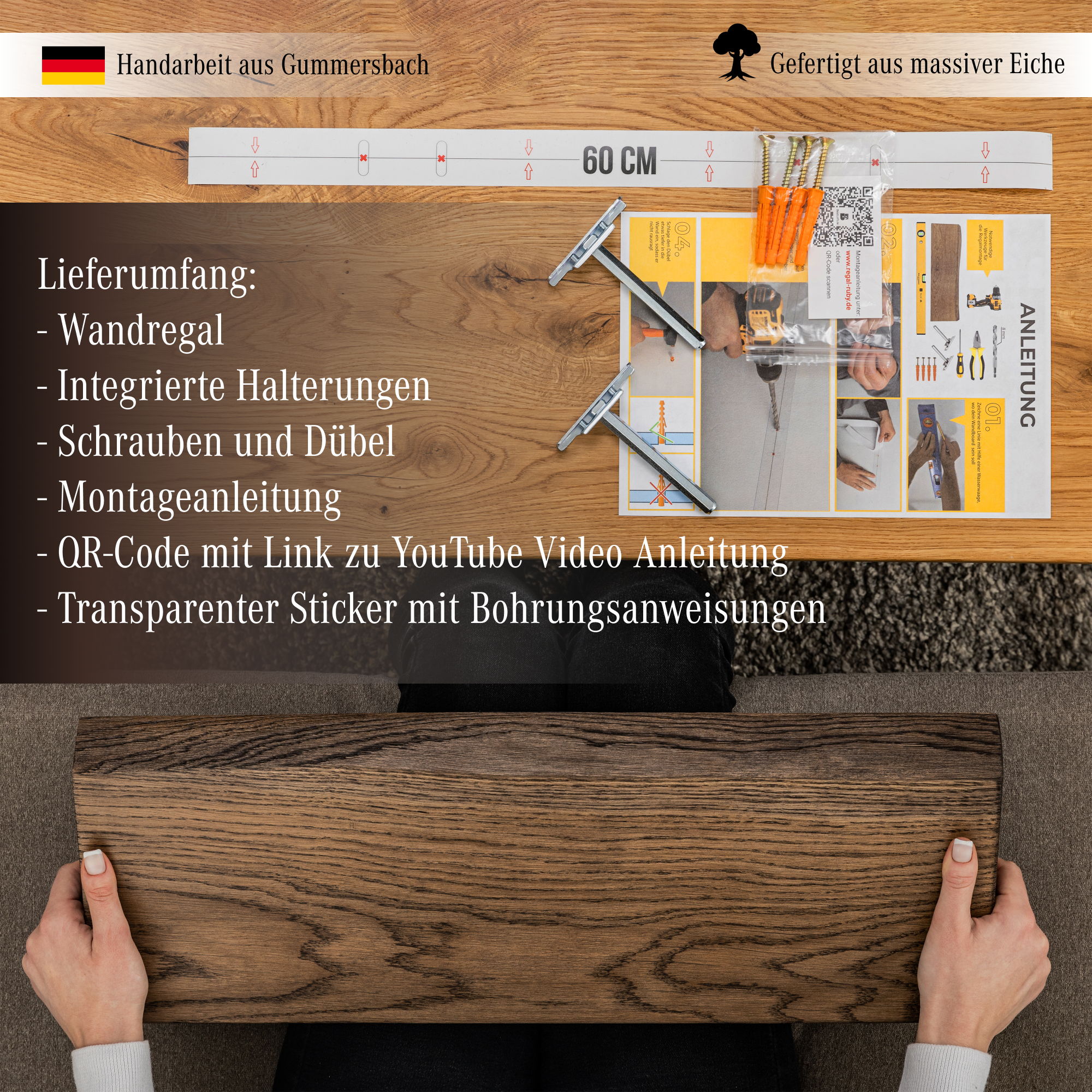 Wandregal Ruby Dunkel