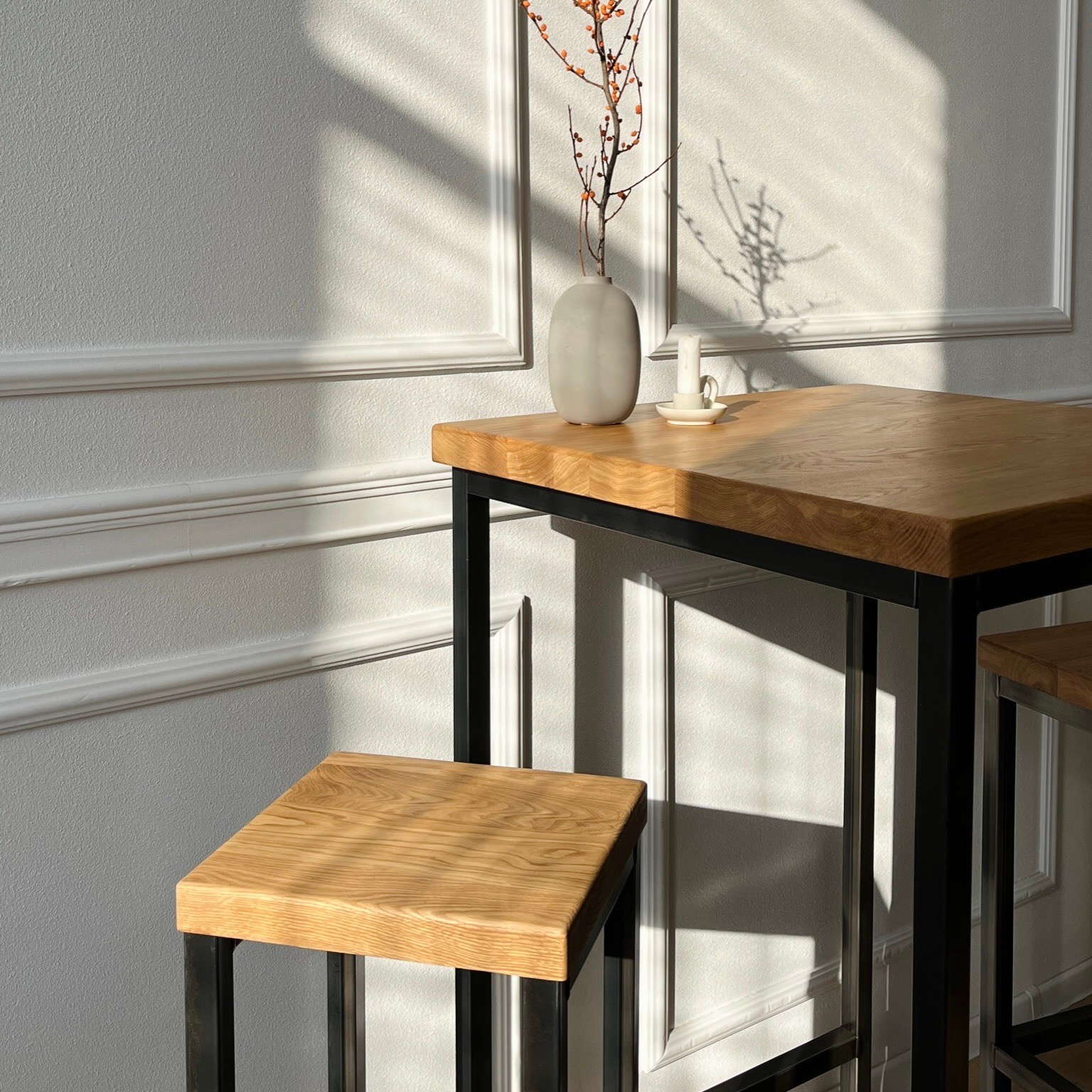 Bar-Set Stehtisch 66cm und 2 Stühle