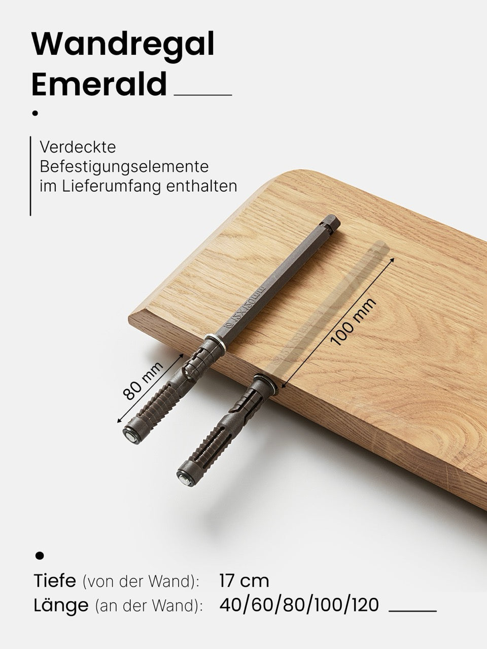 Wandregal Schweizer Kante Emerald