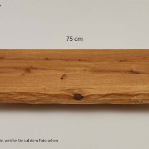 Eiche WC Ablage 75x29,8-30,4x4 cm